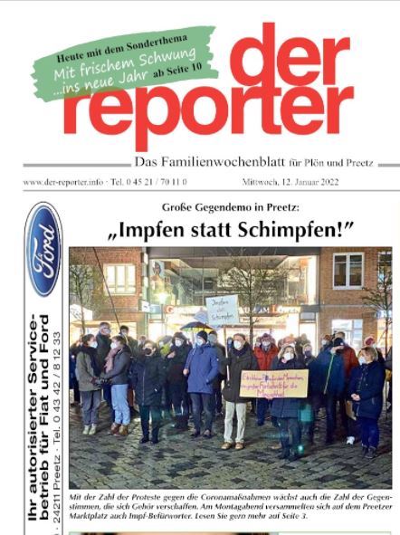 Der Reporter am 12.01.2022 zur Demonstation am 10.01.2022