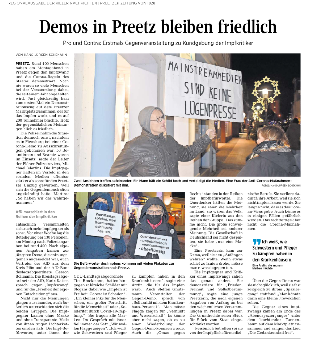 Bericht zur Demonstration